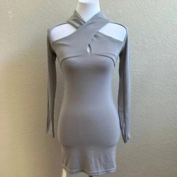 Cross Neck Dress - Picture 1 of 4
